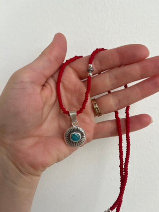 On Red Necklace- Pendant I