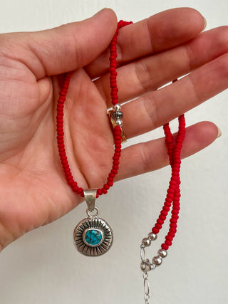 On Red Necklace- Pendant I