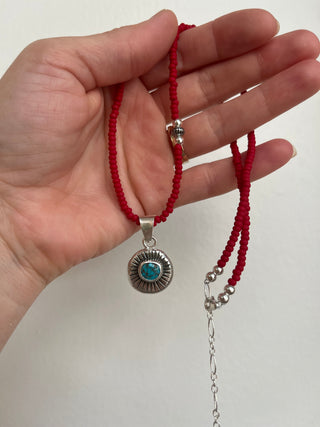 On Red Necklace- Pendant I