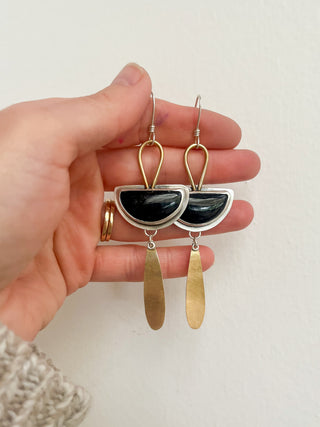 Witchy Woman Earrings- Black Tourmaline