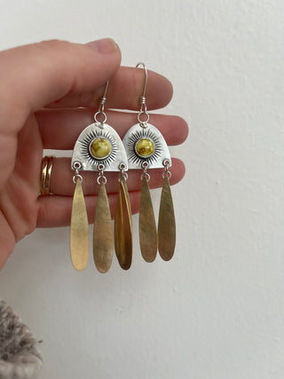 Sunrise Earrings- Palomino Variscite