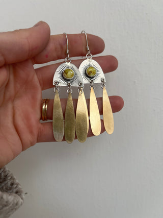 Sunrise Earrings- Palomino Variscite