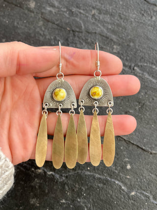 Sunrise Earrings- Palomino Variscite