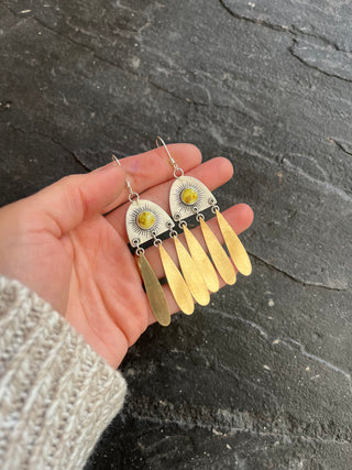 Sunrise Earrings- Palomino Variscite