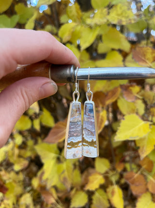 Tower Earrings- Ocean Jasper