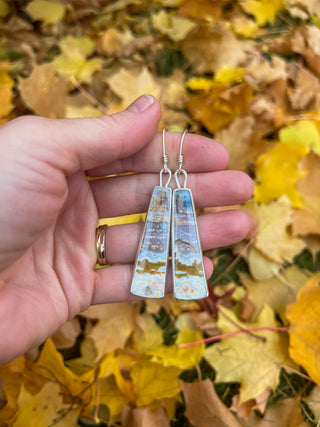 Tower Earrings- Ocean Jasper
