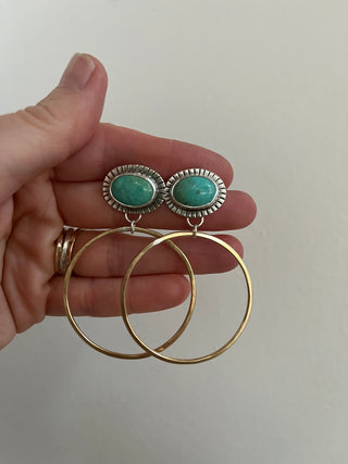 Calamity Post Hoops- Turquoise