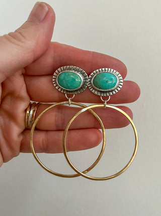 Calamity Post Hoops- Turquoise