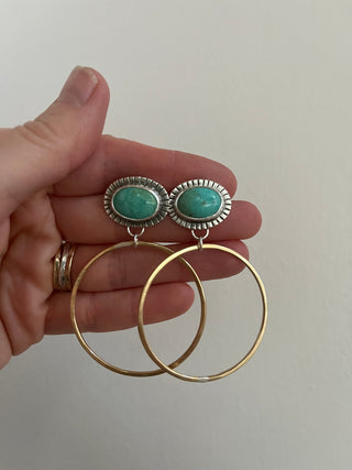Calamity Post Hoops- Turquoise