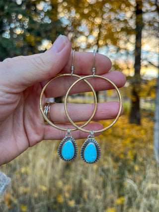 Timeless Hoops- Turquoise