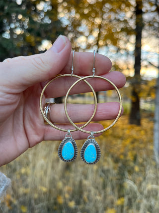 Timeless Hoops- Turquoise