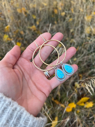 Timeless Hoops- Turquoise