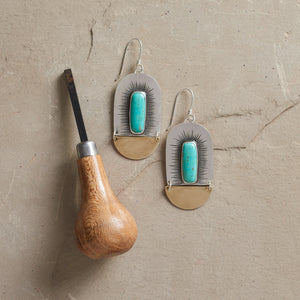 Gatekeeper Earrings- Blue Turquoise