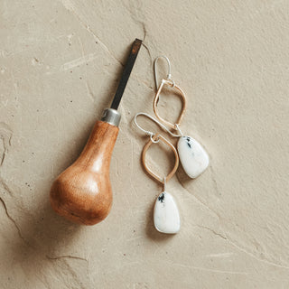 Venus Earrings- White Buffalo