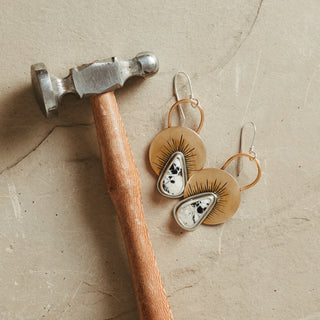 First Light Brass Earrings
