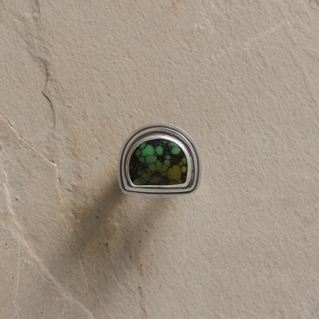 Isabel Ring- Dark Green Turquoise-Size 8