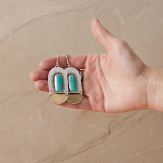 Gatekeeper Earrings- Blue Turquoise