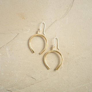 Plain Luck Earrings- Brass or Silver