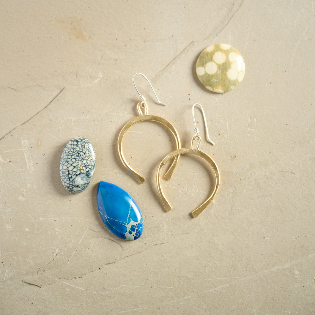 Plain Luck Earrings- Brass