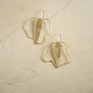 Free Flower Earrings- Brass