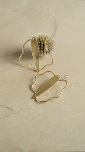 Free Flower Earrings- Brass