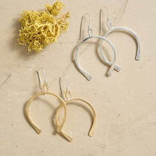 Plain Luck Earrings- Brass or Silver