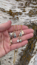 Load and play video in Gallery viewer, Sad Girl Necklace- Dark Blue Montana Sapphire
