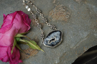 Festival Choker- Black Geode