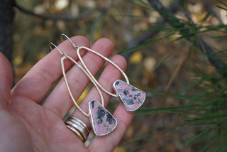 Utah Earrings- Rhodanite