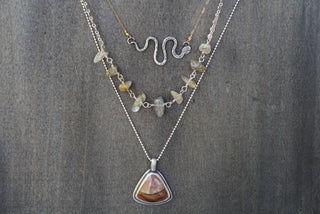 Ophidian Necklace Set- Rutile Quartz and Jasper