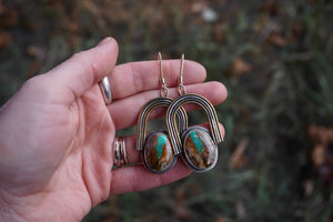After The Rain Earrings- Royston Ribbon Turquoise
