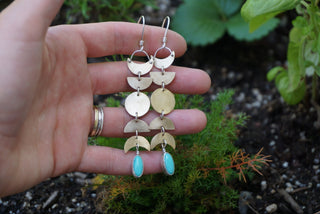 La Luna Earrings- Brass