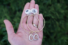 Load image into Gallery viewer, Ties that Bind Earrings- Rutile Quartz &amp; White Buffalo

