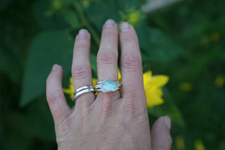 Companions Ring Set- Aquamarine Size 5.5