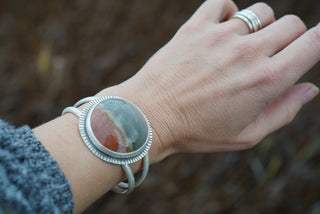 Horizon Cuff- Landscape Jasper
