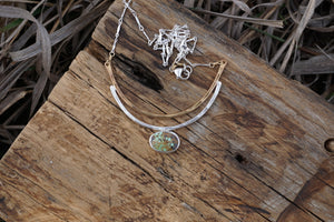 Cascade Necklace-Green Compass Turquoise