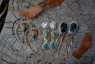 Upland Earrings- Picasso Jasper