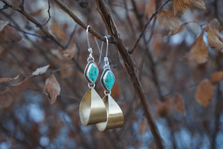 Lotus Hoops-Turquoise