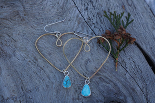 Queen of Hearts Hoops- Turquoise