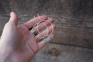 Plain Jane Hoops- Blue Turquoise