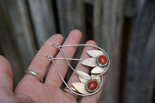 Tulip Earrings- Red Jasper