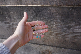 Plain Jane Hoops- Blue Turquoise