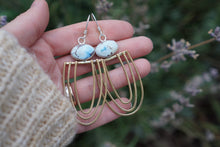 Load image into Gallery viewer, Rainbow Bend Earrings- Lavender Turquoise
