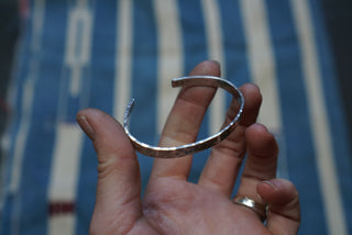 Silver Hammered Cuff