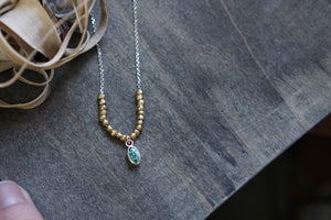 Zellie Necklace- Green Turquoise