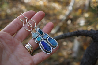 Venus Earrings- Stacked Stones