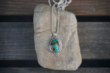 Load image into Gallery viewer, Calamity Necklace- Dark Green Globe Turquoise
