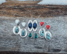 Load image into Gallery viewer, Pinnacle Earrings- White Buffalo and Turquoise
