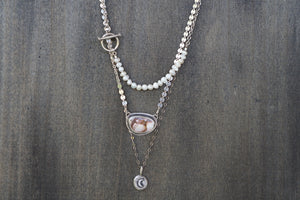 Pearl Moon Necklace Set- Wild Horse Magnesite