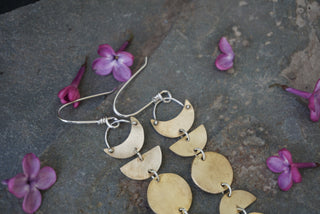 La Luna Earrings- Brass